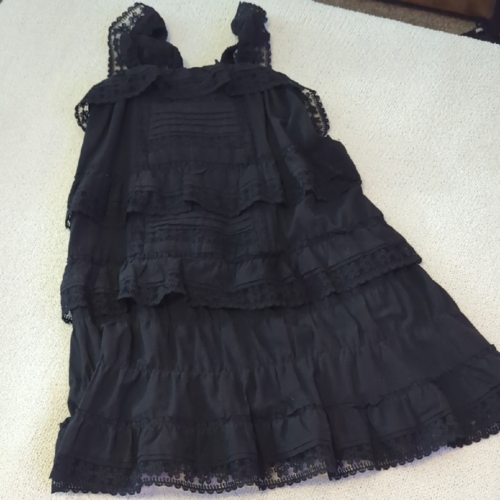 Short Black Ruffle Dress- Viral TikTok Dress
